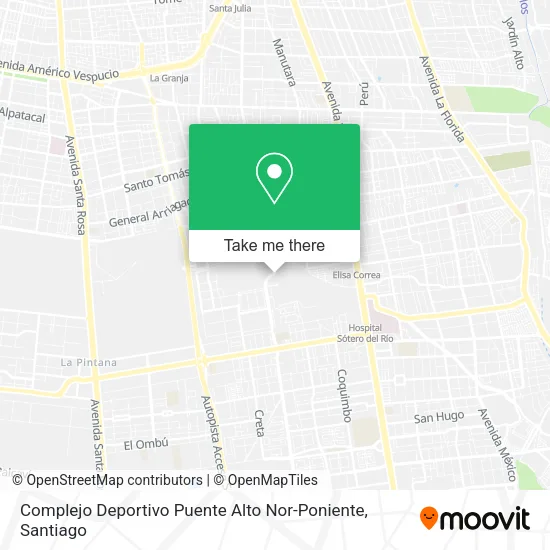 Complejo Deportivo Puente Alto Nor-Poniente map