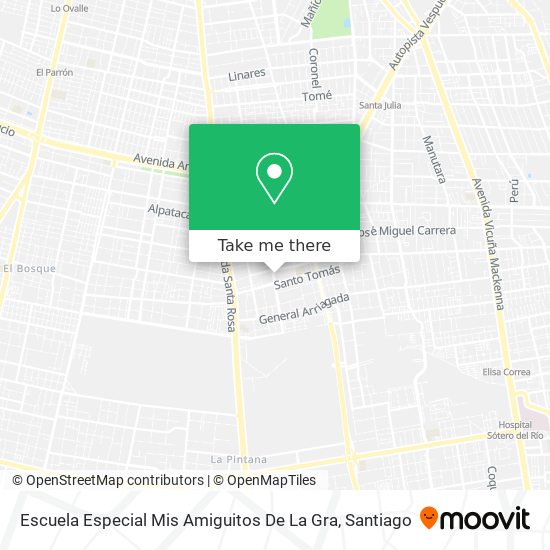 Mapa de Escuela Especial Mis Amiguitos De La Gra