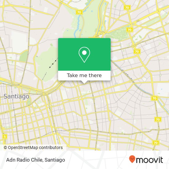 Mapa de Adn Radio Chile