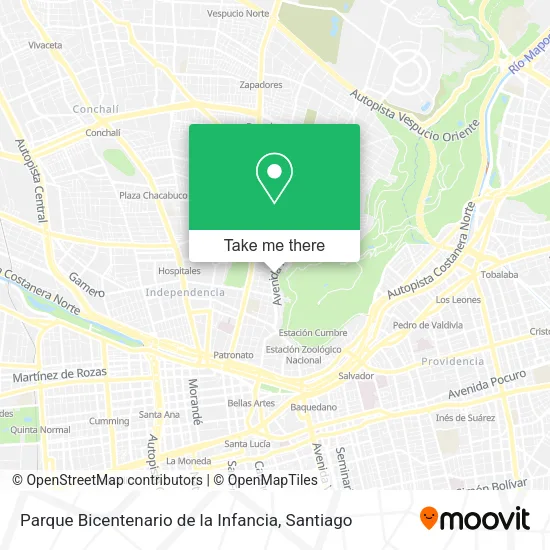 Parque Bicentenario de la Infancia map