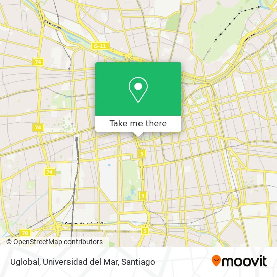 Uglobal, Universidad del Mar map