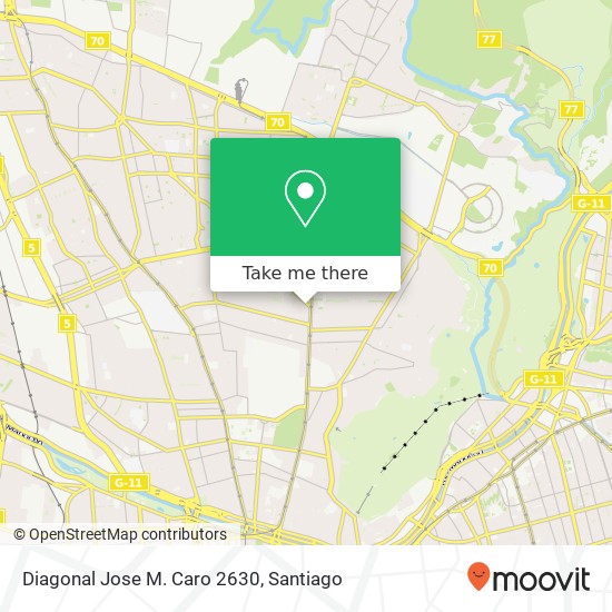 Mapa de Diagonal Jose M. Caro 2630