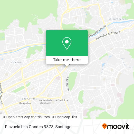 Plazuela Las Condes 9373 map