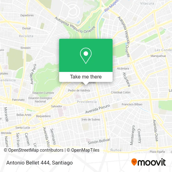 Antonio Bellet 444 map