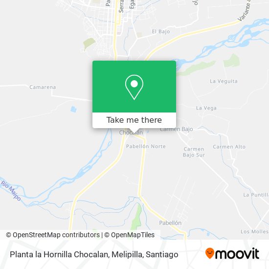 Planta la Hornilla Chocalan, Melipilla map