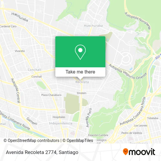 Avenida Recoleta 2774 map