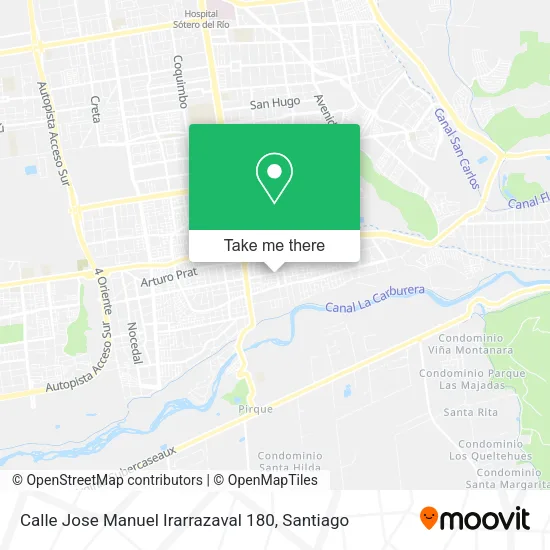 Calle Jose Manuel Irarrazaval 180 map
