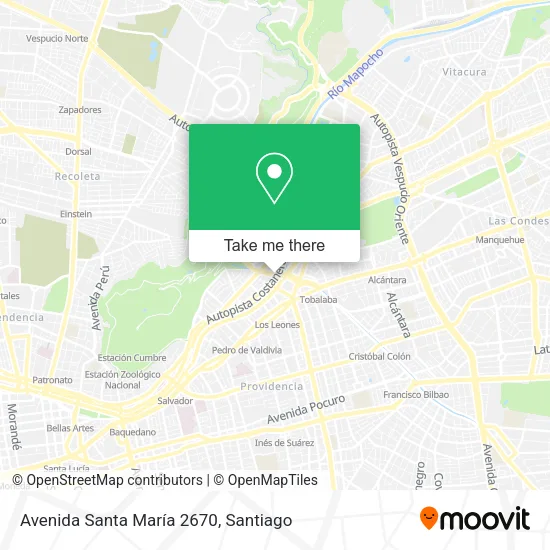 Avenida Santa María 2670 map
