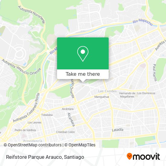 Reifstore Parque Arauco map