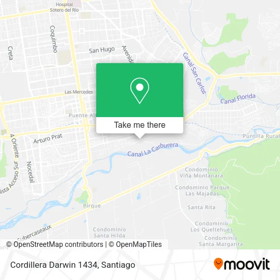 Cordillera Darwin 1434 map