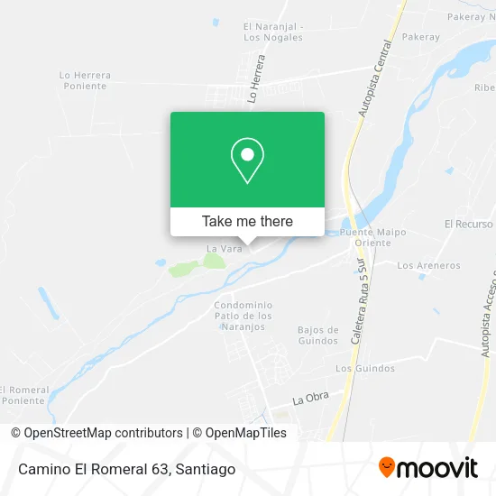 Mapa de Camino El Romeral 63