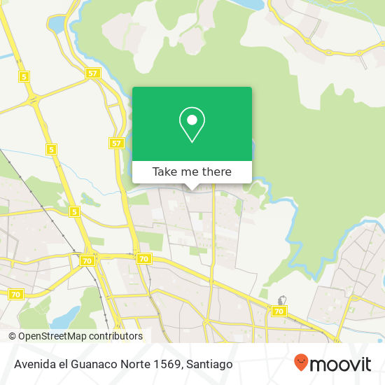 Avenida el Guanaco Norte 1569 map