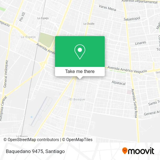 Baquedano 9475 map