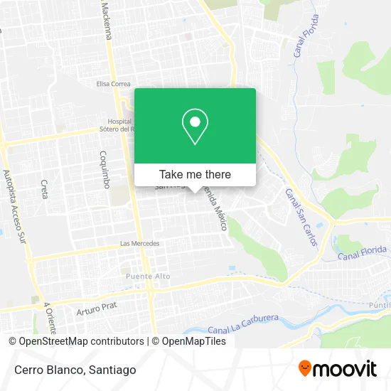 Cerro Blanco map