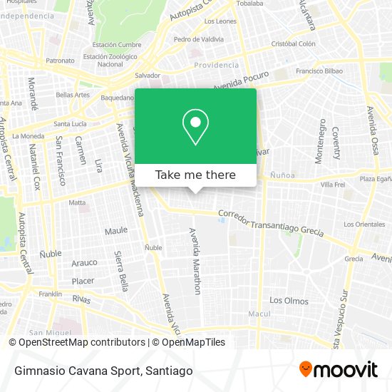 Gimnasio Cavana Sport map