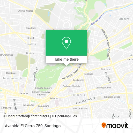 Avenida El Cerro 750 map