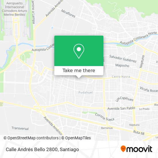 Mapa de Calle Andrés Bello 2800