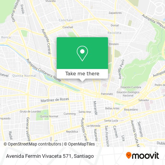 Mapa de Avenida Fermín Vivaceta 571