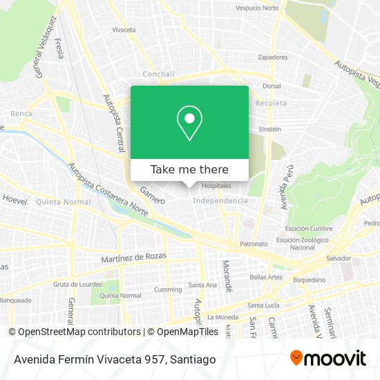 Avenida Fermín Vivaceta 957 map