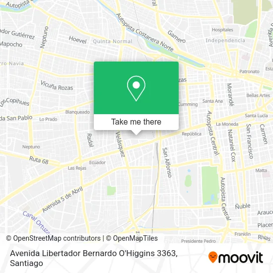 Avenida Libertador Bernardo O'Higgins 3363 map