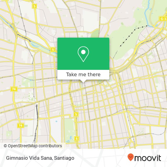 Gimnasio Vida Sana map