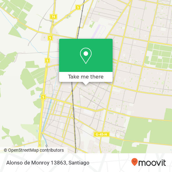 Alonso de Monroy 13863 map
