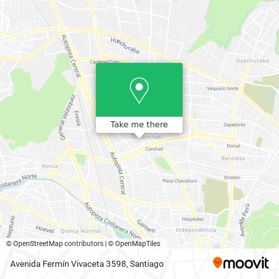 Avenida Fermín Vivaceta 3598 map