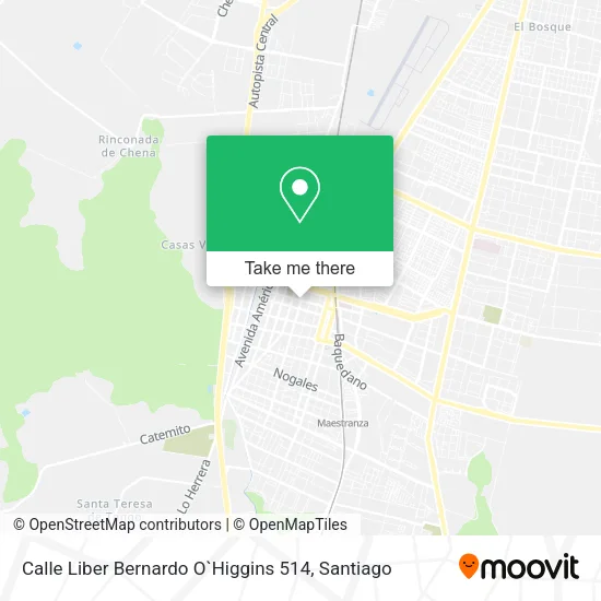 Mapa de Calle Liber Bernardo O`Higgins 514