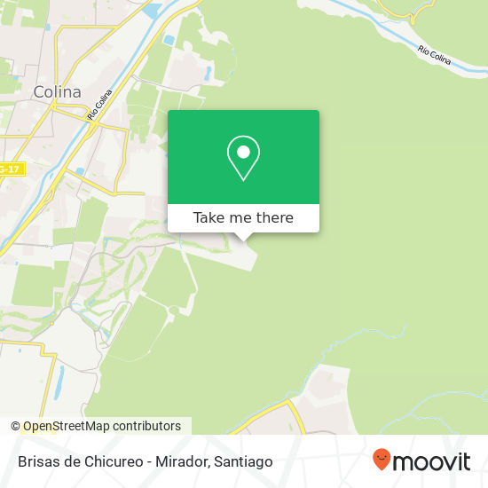 Brisas de Chicureo - Mirador map