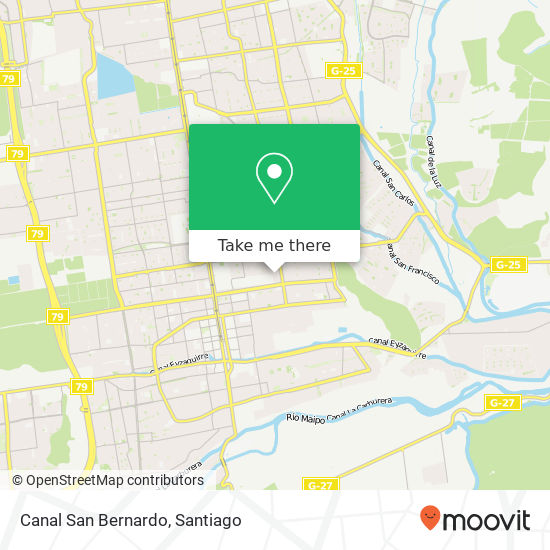 Canal San Bernardo map