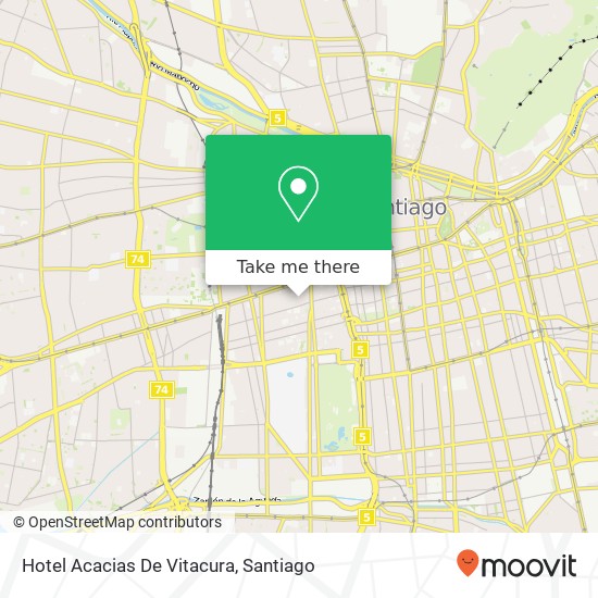 Hotel Acacias De Vitacura map