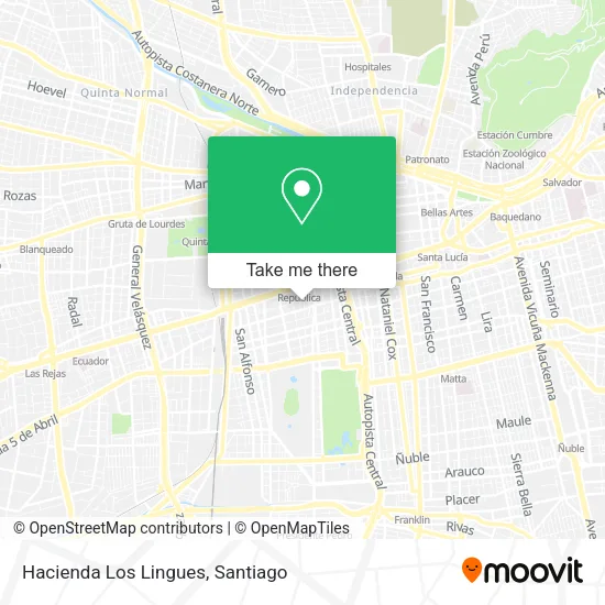 Hacienda Los Lingues map