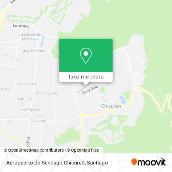 Mapa de Aeropuerto de Santiago Chicureo