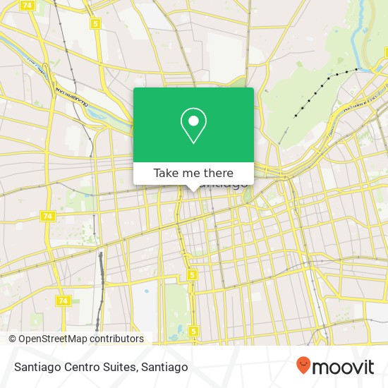 Santiago Centro Suites map