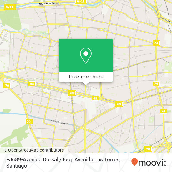 PJ689-Avenida Dorsal / Esq. Avenida Las Torres map