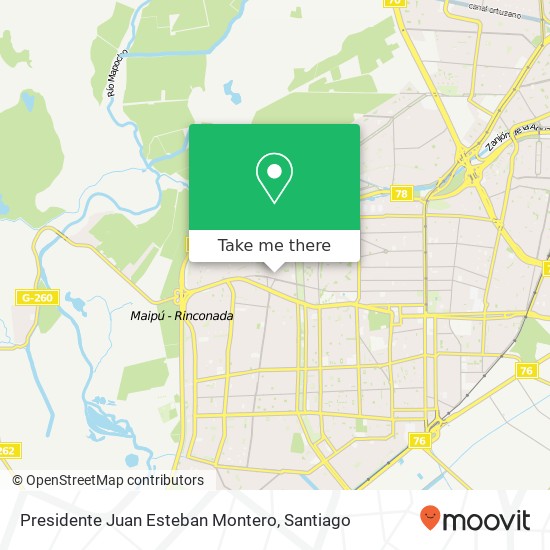 Presidente Juan Esteban Montero map