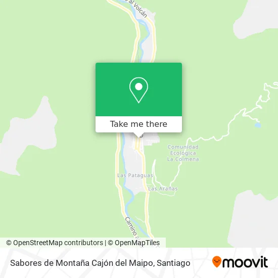 Sabores de Montaña Cajón del Maipo map