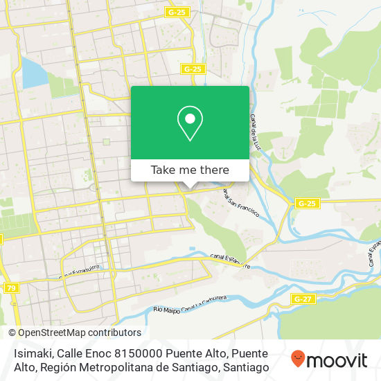 Isimaki, Calle Enoc 8150000 Puente Alto, Puente Alto, Región Metropolitana de Santiago map