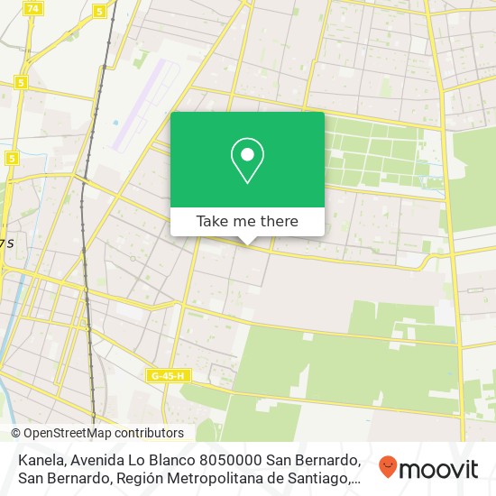 Kanela, Avenida Lo Blanco 8050000 San Bernardo, San Bernardo, Región Metropolitana de Santiago map