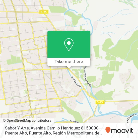 Sabor Y Arte, Avenida Camilo Henríquez 8150000 Puente Alto, Puente Alto, Región Metropolitana de Santiago map