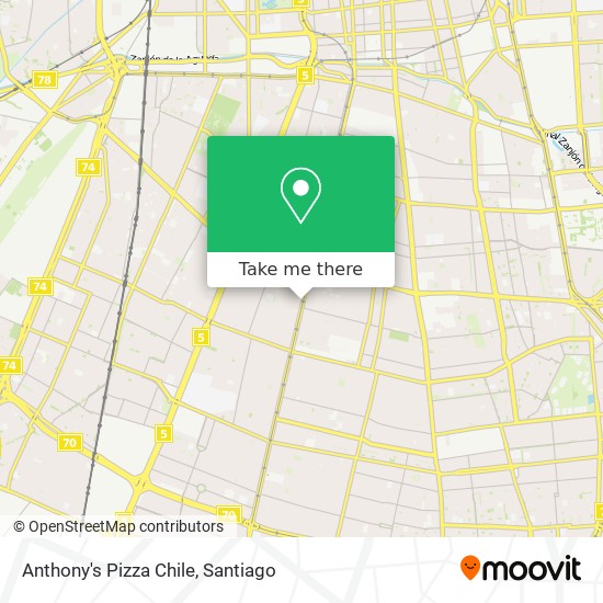 Anthony's Pizza Chile map