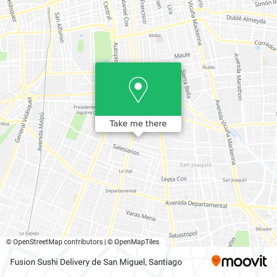 Fusion Sushi Delivery de San Miguel map