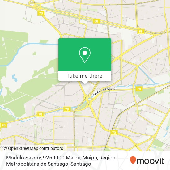 Módulo Savory, 9250000 Maipú, Maipú, Región Metropolitana de Santiago map