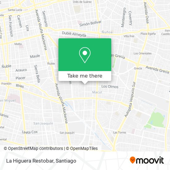 La Higuera Restobar map