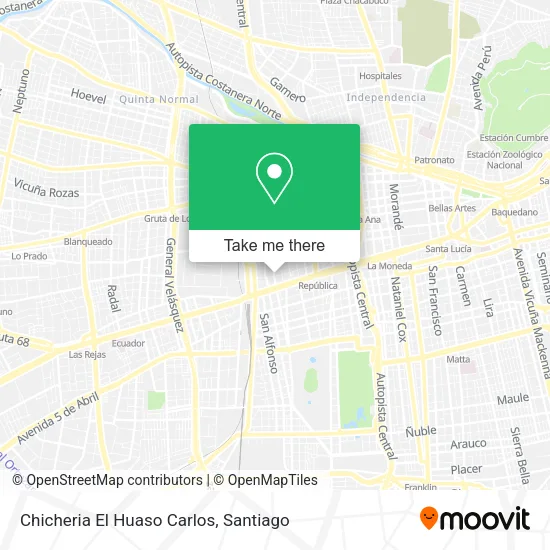 Chicheria El Huaso Carlos map