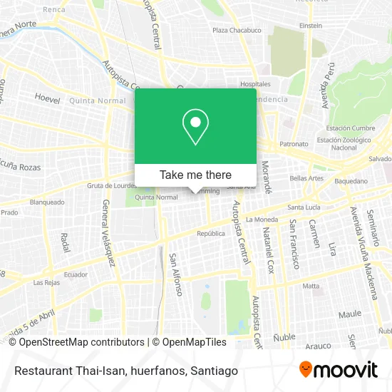 Restaurant Thai-Isan, huerfanos map
