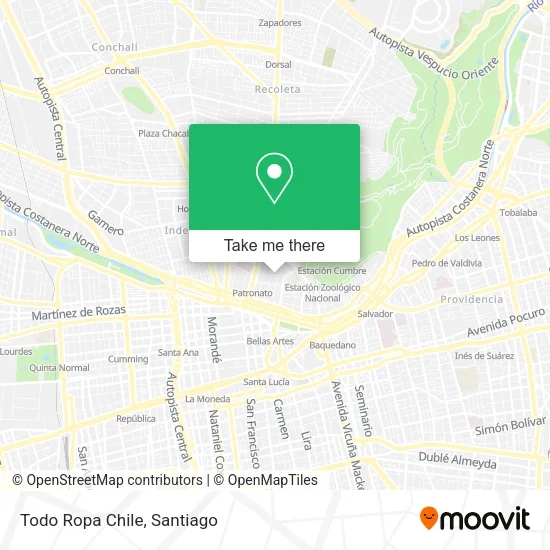 Todo Ropa Chile map