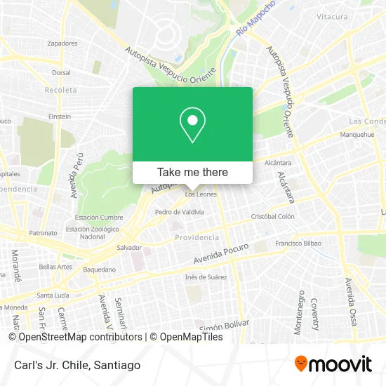 Carl's Jr. Chile map