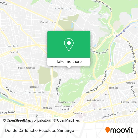 Donde Carloncho Recoleta map