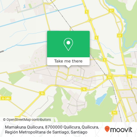 Mamakuna Quilicura, 8700000 Quilicura, Quilicura, Región Metropolitana de Santiago map